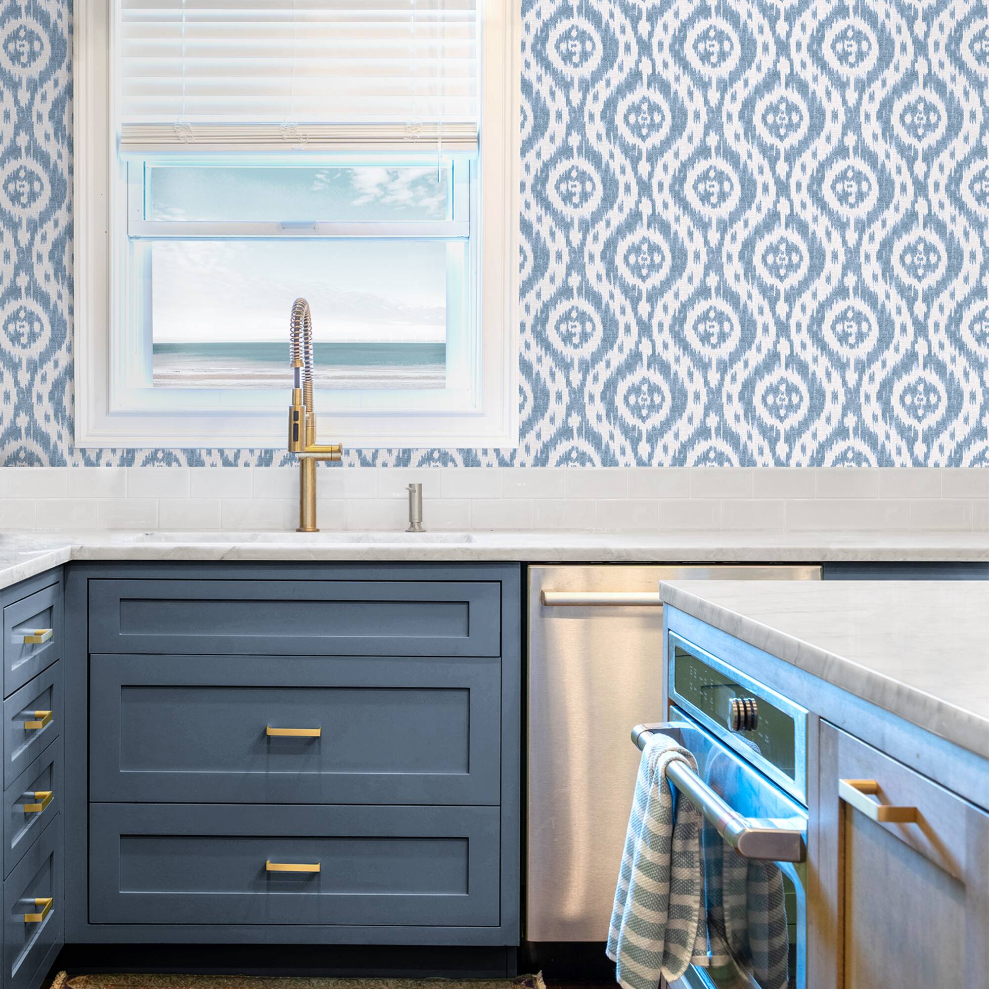 Surface Style Ikat Tracery Peel & Stick Wallpaper